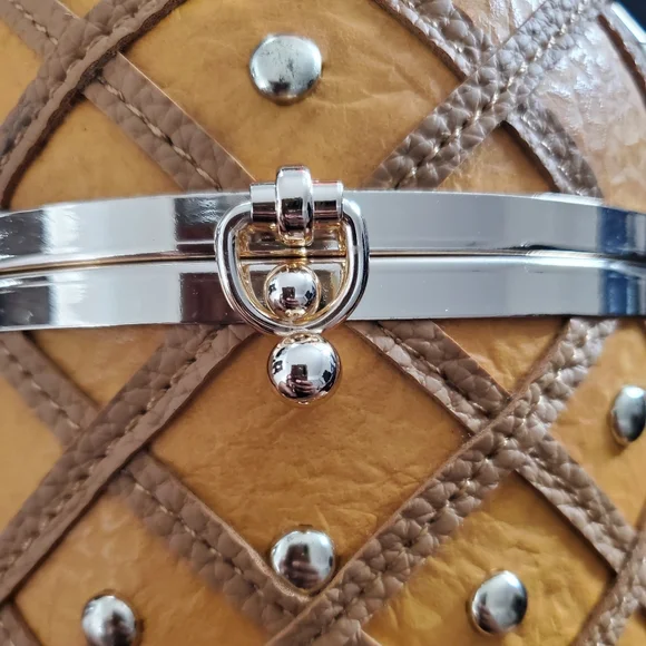 Diophy Leather Pineapple Shape Yellow Satchel Crossbody Purse - Picture 11 of 13